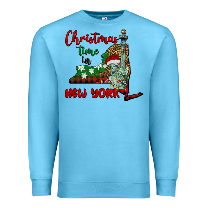 Christmas Time In New York Premium Sweatshirt by BarkalooDesign | Teevron