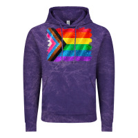 Cloud Purple Pride flag background Vintage Hoodie - CowGirlArtShop