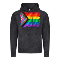 Pride Flag Background Vintage Hoodie | Teevron