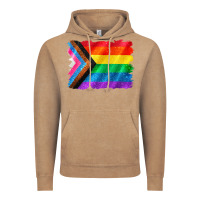 Vintage Coffee Pride flag background Vintage Hoodie - CowGirlArtShop