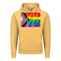 Vintage Mustard Pride flag background Vintage Hoodie - CowGirlArtShop