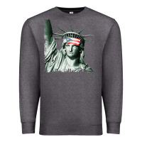 Charcoal Heather Puerto Rico Resiste Statue of Liberty Puerto Rican Flag Premium Sweatshirt - trangStudio