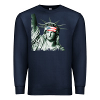 Navy Puerto Rico Resiste Statue of Liberty Puerto Rican Flag Premium Sweatshirt - trangStudio