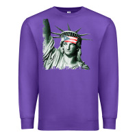 Purple Puerto Rico Resiste Statue of Liberty Puerto Rican Flag Premium Sweatshirt - trangStudio