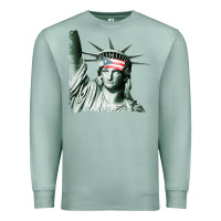 Seafoam Puerto Rico Resiste Statue of Liberty Puerto Rican Flag Premium Sweatshirt - trangStudio