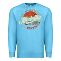 Ocean Blue Que Chimba Parce Medellin Bandera Antioquia Colombia Paisa Premium Sweatshirt - trangStudio
