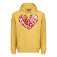 Antique Gold heart shaped love valentine's day Premium Hoodie - LillyAllenDesigns