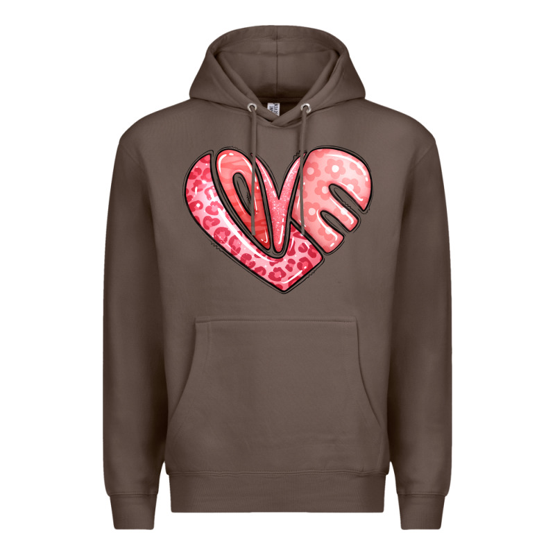 Heart Shaped Love Valentine's Day Premium Hoodie by LillyAllenDesigns | Teevron