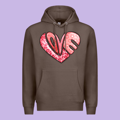 Heart Shaped Love Valentine's Day Premium Hoodie Designed By Lillyallendesigns