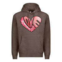 Coffee heart shaped love valentine's day Premium Hoodie - LillyAllenDesigns