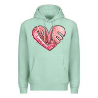 Seafoam heart shaped love valentine's day Premium Hoodie - LillyAllenDesigns