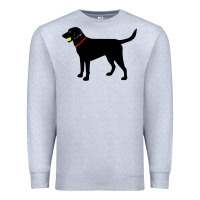 Heather Grey Labrador Retriever Fetch, Black Lab Play Ball Premium Sweatshirt - trangStudio