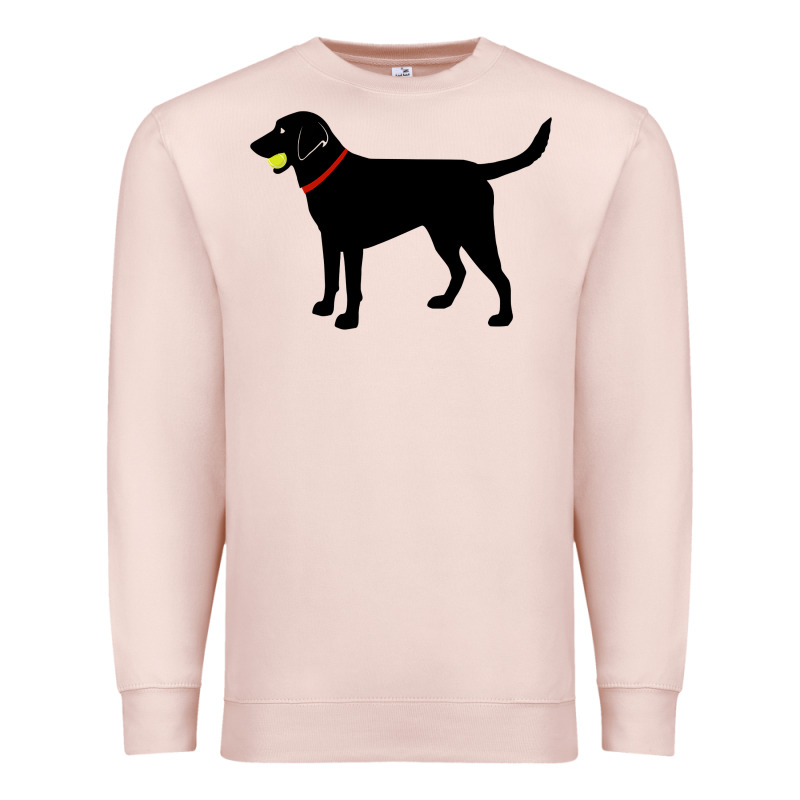 Labrador Retriever Fetch, Black Lab Play Ball Premium Sweatshirt by trangStudio | Teevron