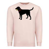 Pale Pink Labrador Retriever Fetch, Black Lab Play Ball Premium Sweatshirt - trangStudio