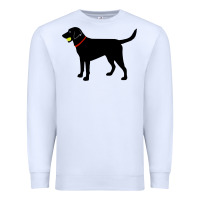White Labrador Retriever Fetch, Black Lab Play Ball Premium Sweatshirt - trangStudio