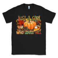 Black Just a girl who loves Fall Classic Tee - NancyCooperArtShop