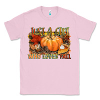 Bubblegum Pink Just a girl who loves Fall Classic Tee - NancyCooperArtShop