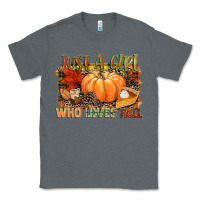 Charcoal Heather Just a girl who loves Fall Classic Tee - NancyCooperArtShop