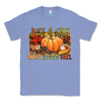 Colony Blue Just a girl who loves Fall Classic Tee - NancyCooperArtShop