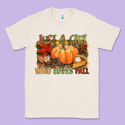 Just A Girl Who Loves Fall Classic Tee Designed By Nancycooperartshop