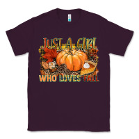 Plum Just a girl who loves Fall Classic Tee - NancyCooperArtShop