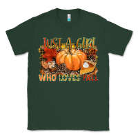 Sports Green Just a girl who loves Fall Classic Tee - NancyCooperArtShop