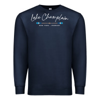 Navy Lake Champlain Oars Graphic Premium Sweatshirt - trangStudio