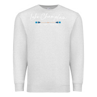 Oatmeal Heather Lake Champlain Oars Graphic Premium Sweatshirt - trangStudio