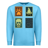 Ocean Blue Inscryption Psychological Horror Card Categories Game Halloween Scary  Premium Sweatshirt - trangStudio