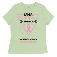 Matcha I am a Breast Cancer Survivor What is Your Superpower Ladies Tee - Bettercallsaul