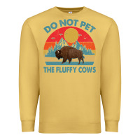 Antique Gold Do Not Pet The Fluffy Cows Vintage Premium Sweatshirt - trangStudio