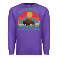 Purple Do Not Pet The Fluffy Cows Vintage Premium Sweatshirt - trangStudio