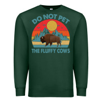 Sports Green Do Not Pet The Fluffy Cows Vintage Premium Sweatshirt - trangStudio
