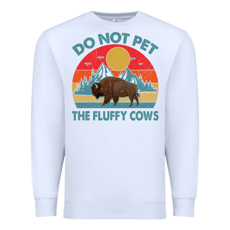 Do Not Pet The Fluffy Cows Vintage Premium Sweatshirt by trangStudio | Teevron