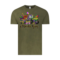 Vintage Olive mardi gras tractor Vintage Tee - CowGirlArtShop