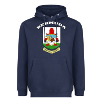 Navy Bermuda Coat of Arms Souvenir Gift Flag Bermudian Heavyweight Hoodie - trangStudio