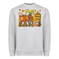 Heather Grey Fall Basics Heavyweight Sweatshirt - CowhideDigitalArt