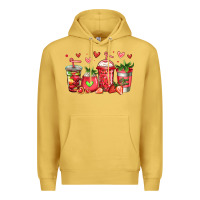 Antique Gold strawberry coffee cups Premium Hoodie - Jasminsmagicworld