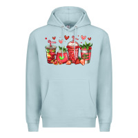 Blue Mist strawberry coffee cups Premium Hoodie - Jasminsmagicworld
