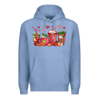 Colony Blue strawberry coffee cups Premium Hoodie - Jasminsmagicworld