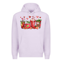 Lilac strawberry coffee cups Premium Hoodie - Jasminsmagicworld