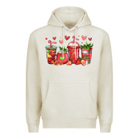 Oatmeal Heather strawberry coffee cups Premium Hoodie - Jasminsmagicworld