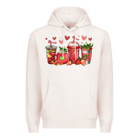 Pale Pink strawberry coffee cups Premium Hoodie - Jasminsmagicworld