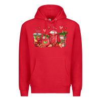 Red strawberry coffee cups Premium Hoodie - Jasminsmagicworld