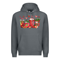 Rock strawberry coffee cups Premium Hoodie - Jasminsmagicworld