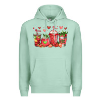 Seafoam strawberry coffee cups Premium Hoodie - Jasminsmagicworld