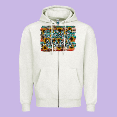 Girls Mama Zipper Hoodie Designed By Racoondesign