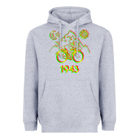 Heather Grey Bicycle Day 1943 LSD Acid Hofmann Trip Heavyweight Hoodie - trangStudio