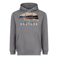 Storm Montana Bear with Glacier National Park Lake Image Souvenir Heavyweight Hoodie - trangStudio
