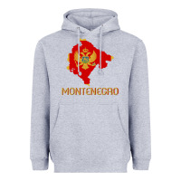 Heather Grey Montenegrin Flag  Montenegro Heavyweight Hoodie - trangStudio